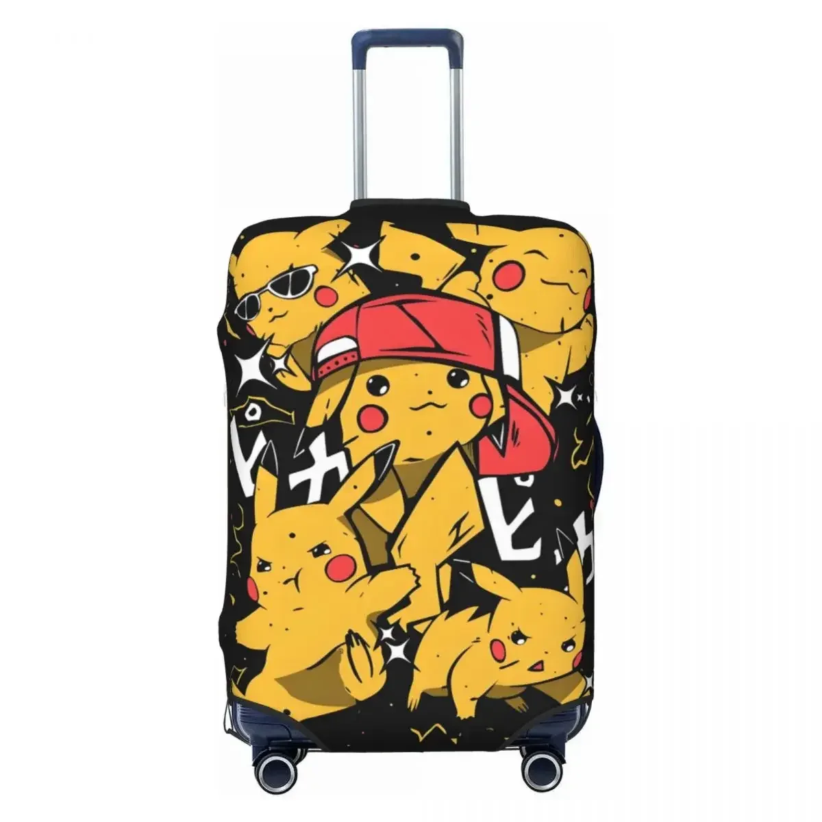 housse de valise de voyage p-pikachizer en matériau élastique, convient aux bagages de 18 à 32 pouces, durable, anti-rayures, anti-poussière, lavable