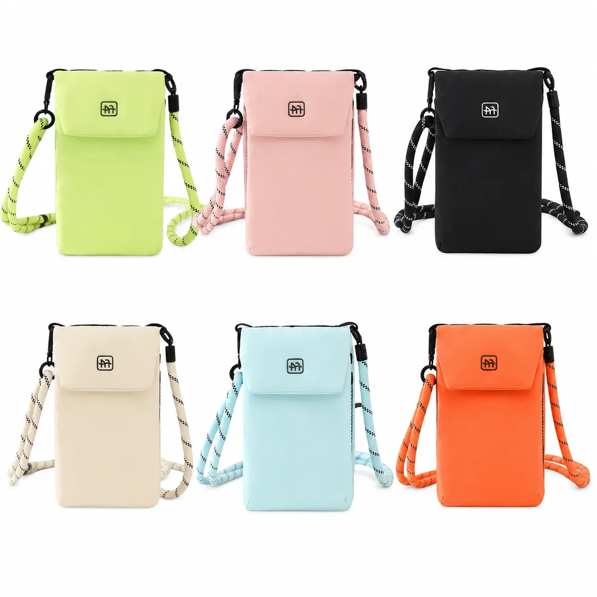sac à bandoulière pour téléphone portable en nylon, pochette verticale avec poche zippée, portefeuille pour passeport, sac de rangement quotidien pour petits objets
