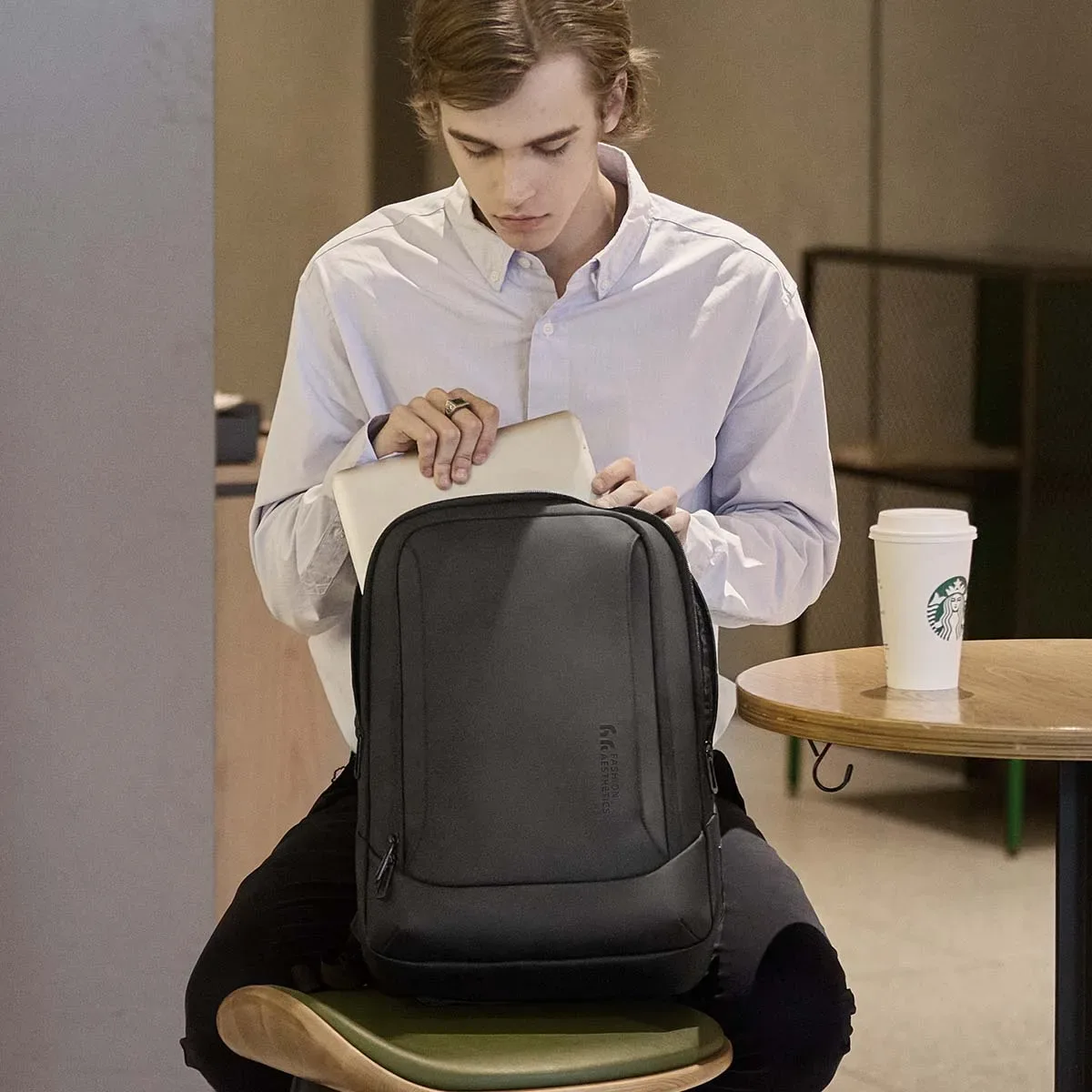 heroic knight – sac à dos multifonctionnel pour hommes, sac à dos pour ordinateur portable 15.6 pouces, étanche, grande capacité, pour le travail et les voyages, avec port usb