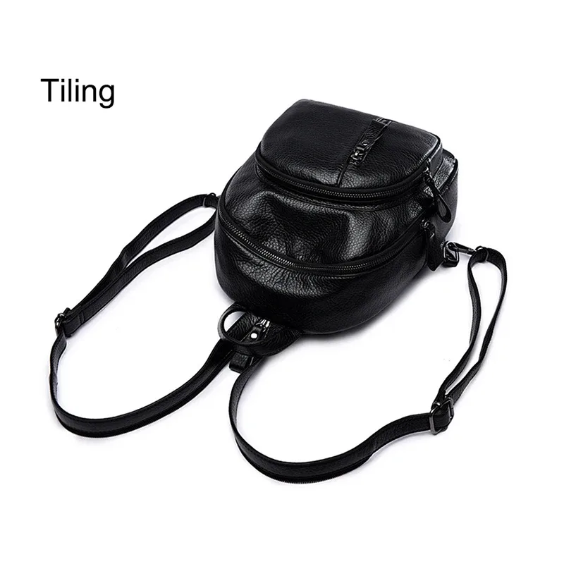 sac à dos antivol en cuir pu souple pour femme, vintage, initié, dames, mini sac de voyage, sacs d'école pour filles