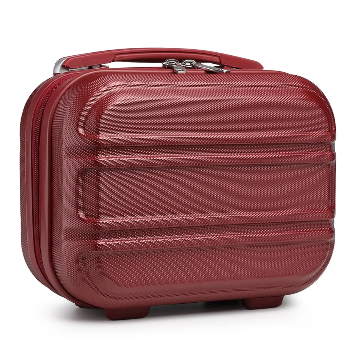 kono valise maquillage 12 pouces organisateur beauté, trousse de maquillage rigide avec compartiments pour cosmétiques, pinceaux et produits de soin