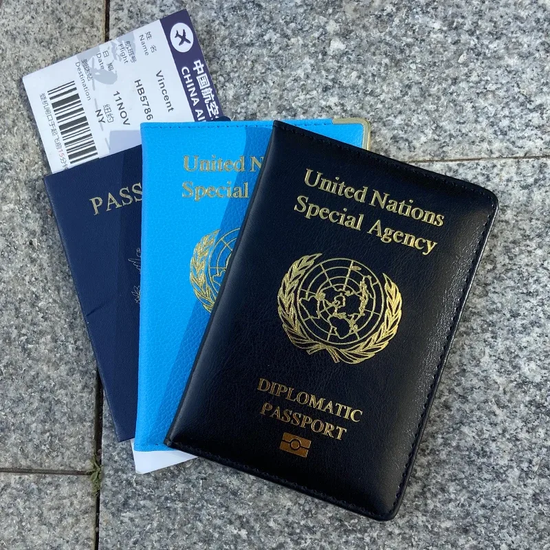 couverture de passeport diplomatique pour femmes, étui mignon à la mode pour passeport, documents de voyage, organisateur de passeport, étui de protection en cuir pu