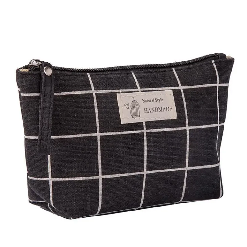 sac à cosmétiques souple en toile ours pour femmes, sac de rangement de voyage, articles de toilette, sac à cosmétiques mignon, sacs de maquillage portables