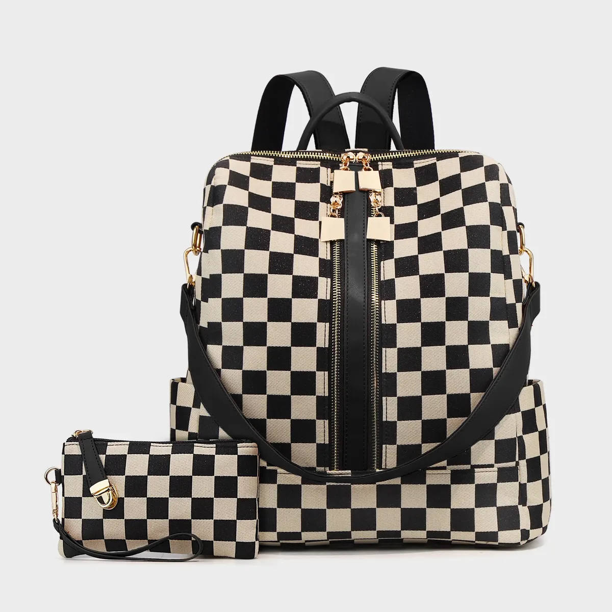 sac à dos tendance à carreaux pour femmes, grande capacité, sac à dos de voyage pour maman, sac à dos scolaire