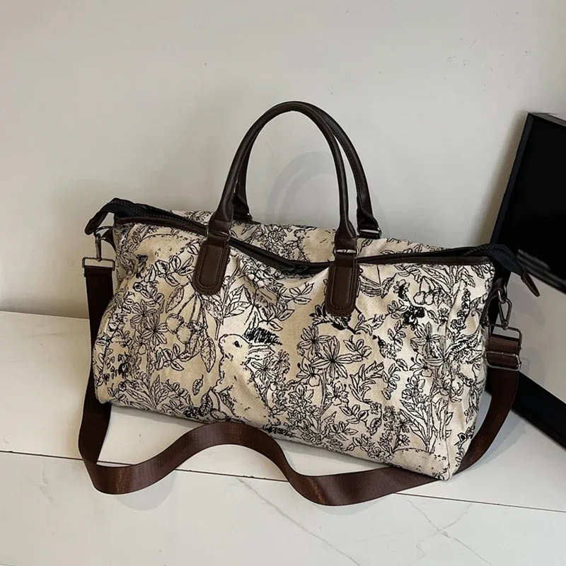 sac polochon de voyage pour courtes distances pour femmes, léger, pour fitness, bagages à main, randonnée en plein air, shopping, cartable rétro