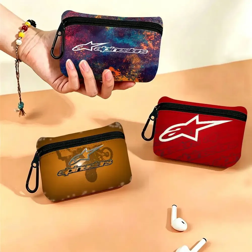 petite pochette multifonctionnelle en tissu oxford avec logo alpinestars, avec crochet, mini porte-monnaie, sac de rangement pour écouteurs