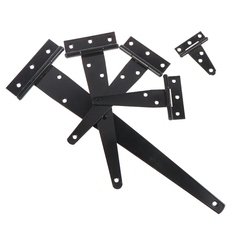 charnière triangulaire en forme de t, peinture noire, armoire, hangar, porte en bois, quincaillerie de porte