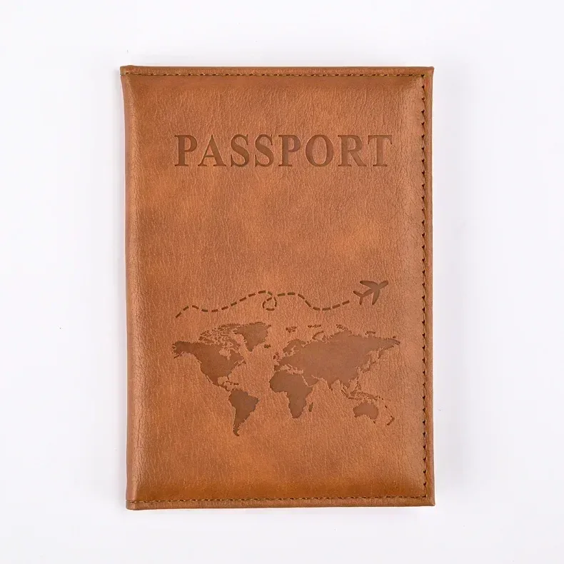 portefeuille de voyage en cuir pu pour passeport, organiseur de cartes, accessoires de voyage tendance pour femmes/hommes