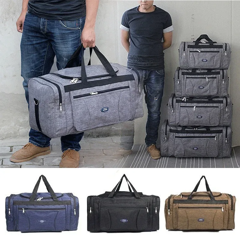 sacs de voyage oxford imperméables pour hommes, bagages à main, grand sac de voyage d'affaires, grande capacité, sac de voyage de week-end