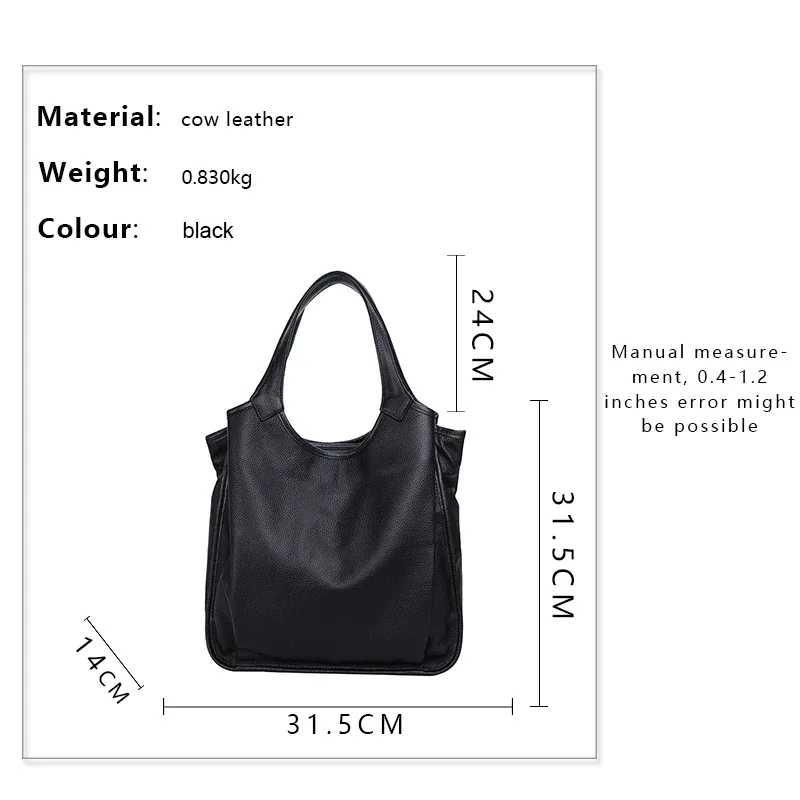aidrani – sac fourre-tout en cuir de vache véritable pour femmes, sac à bandoulière en cuir souple de grande capacité, sac à main pour le bureau et les déplacements quotidiens
