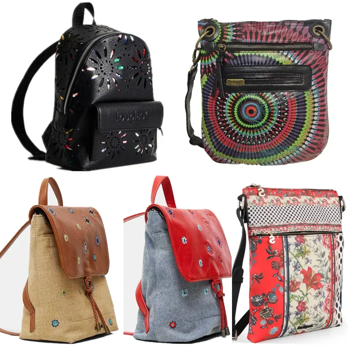sac à dos brodé original pour femmes, commerce extérieur espagnol, sac à bandoulière simple, style de styliste, 2025