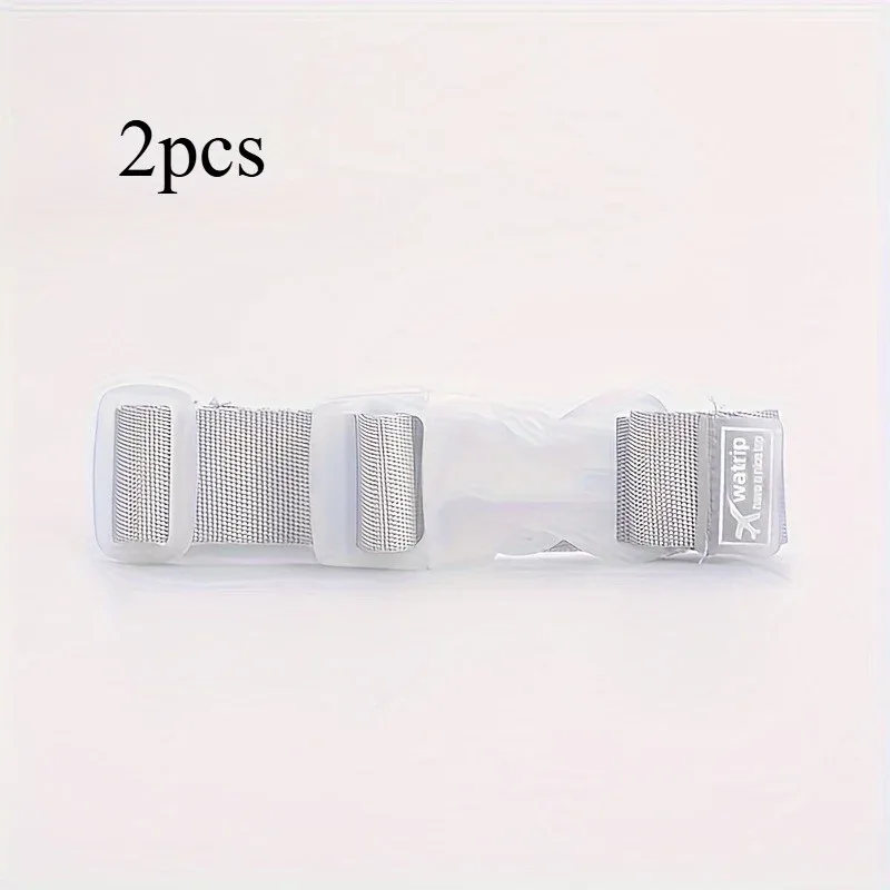 sangle de bagage en nylon colorée, 2 pièces, ceinture de valise de voyage réglable avec boucle de déverrouillage, facile à transporter, pratique pour la voiture