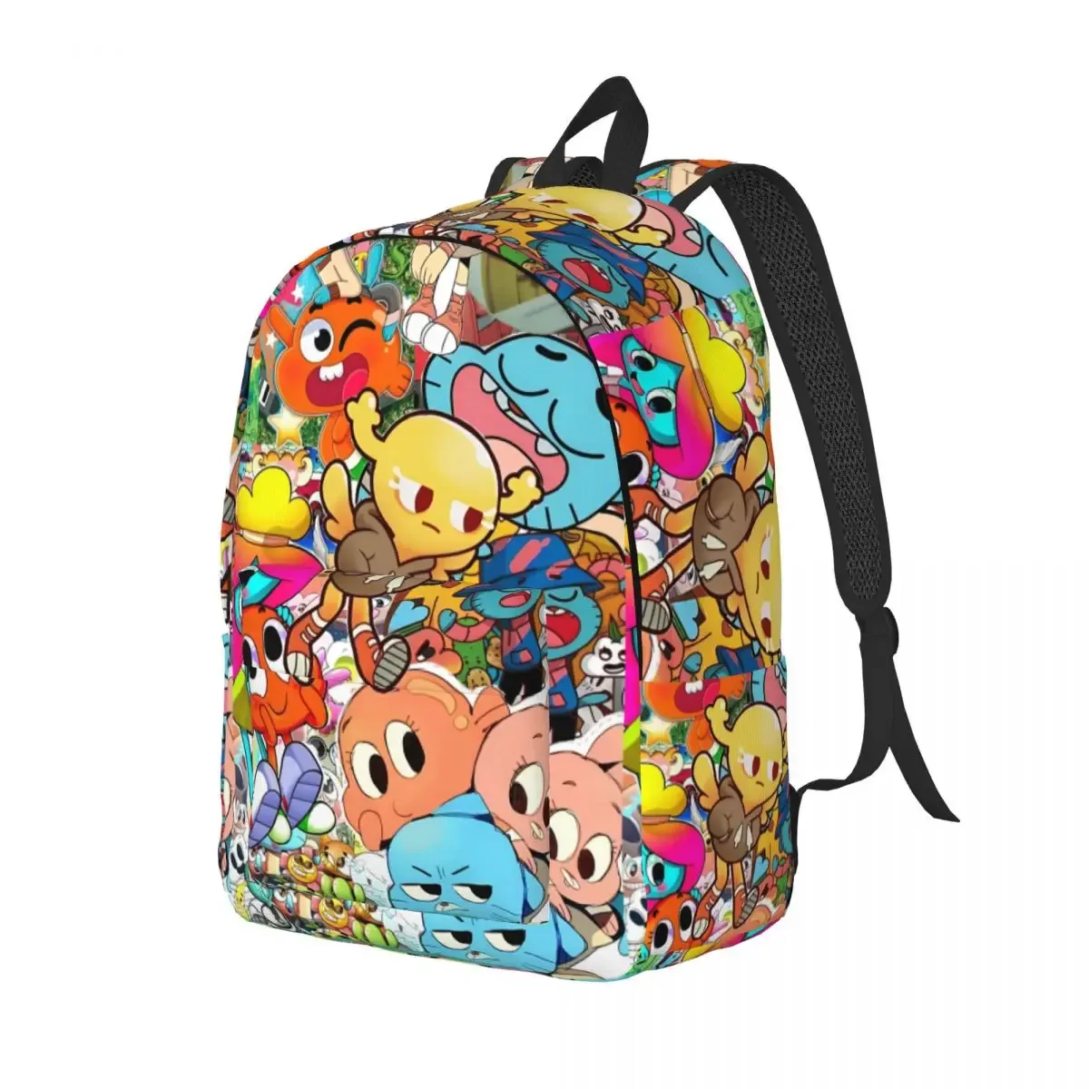 sac à dos classique amazing world of gumballs avec poche pour étudiants, randonnée, voyage, sac à dos pour hommes et femmes, sacs en toile pour ordinateur portable