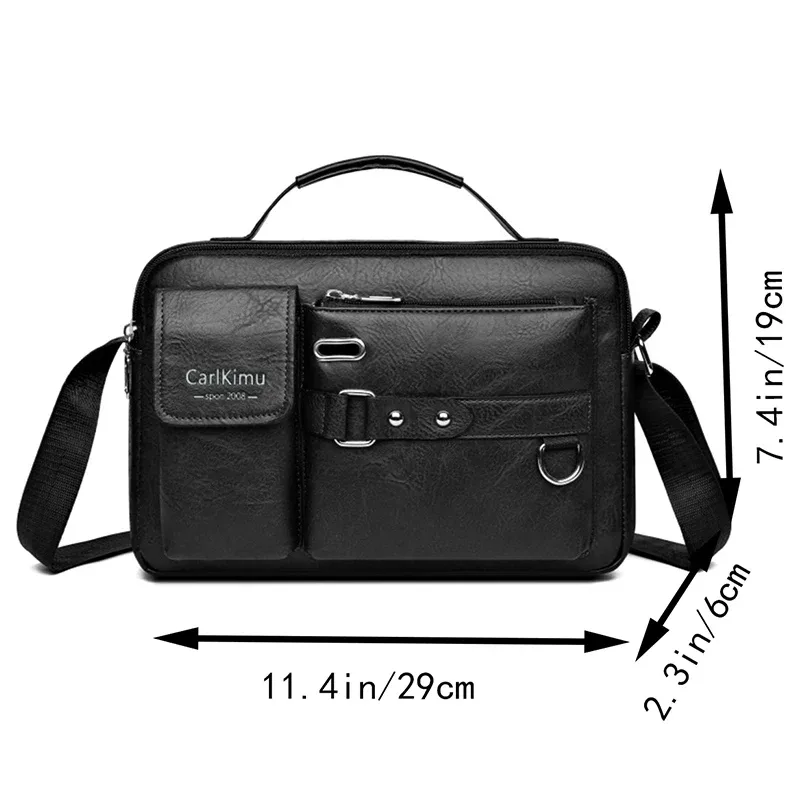 sac messager rétro pour hommes avec conception étanche, mallette pour ordinateur portable de grande capacité pour le travail de bureau, les voyages et l'école