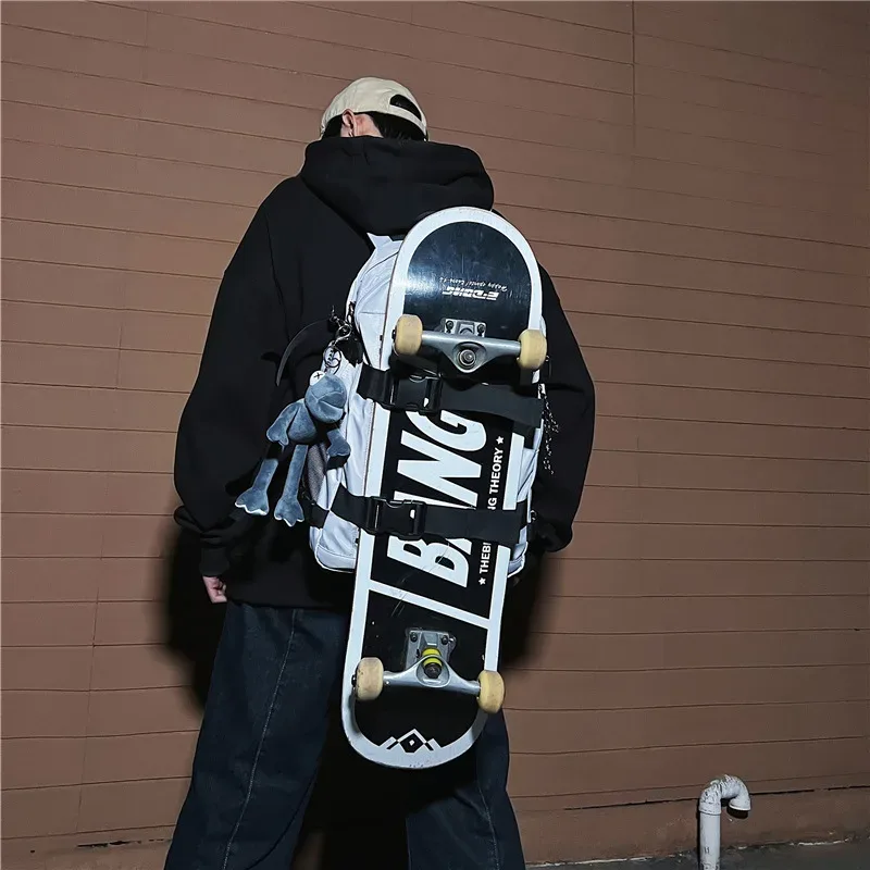 sac à dos hommes et femmes cool sac à dos loisirs collégiens sac à dos personnalité skateboard