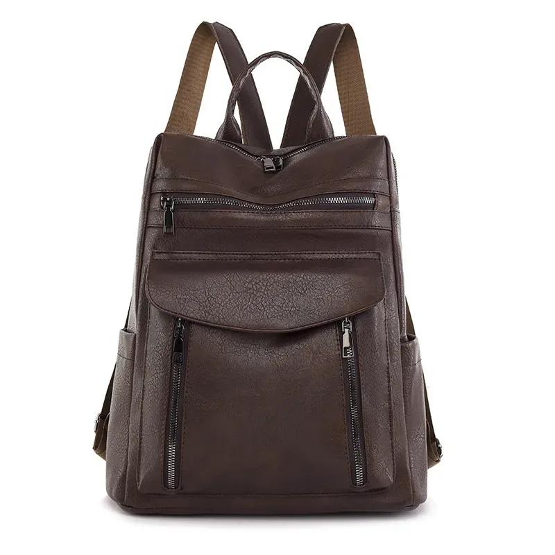 nouveauté ordinateur portable en cuir pu sac à dos pour femmes hommes sac à dos mode voyage sac à dos sac à main pour voyage collège travail