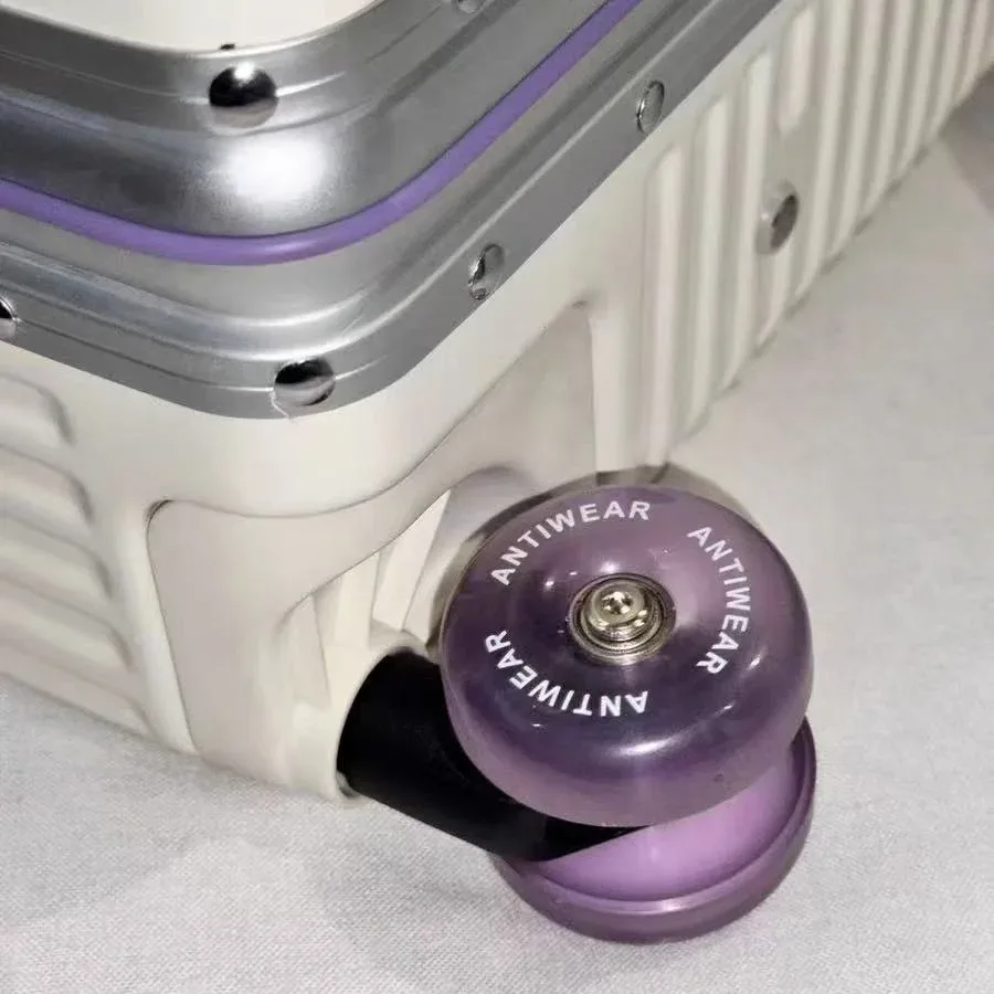 valise à main avec cadre en aluminium, avec roue rotative silencieuse colorée, serrure tsa, boîtier de chariot de voyage, bagages roulants de haute qualité