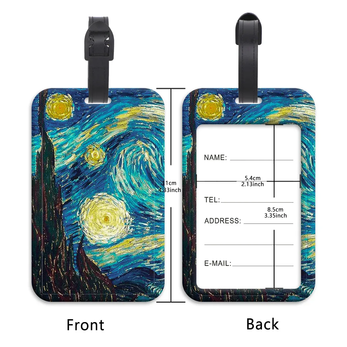peinture à l'huile étiquettes de bagages valise id adresse porte-nom étiquette de bagage voyage embarquement portable valise accessoires