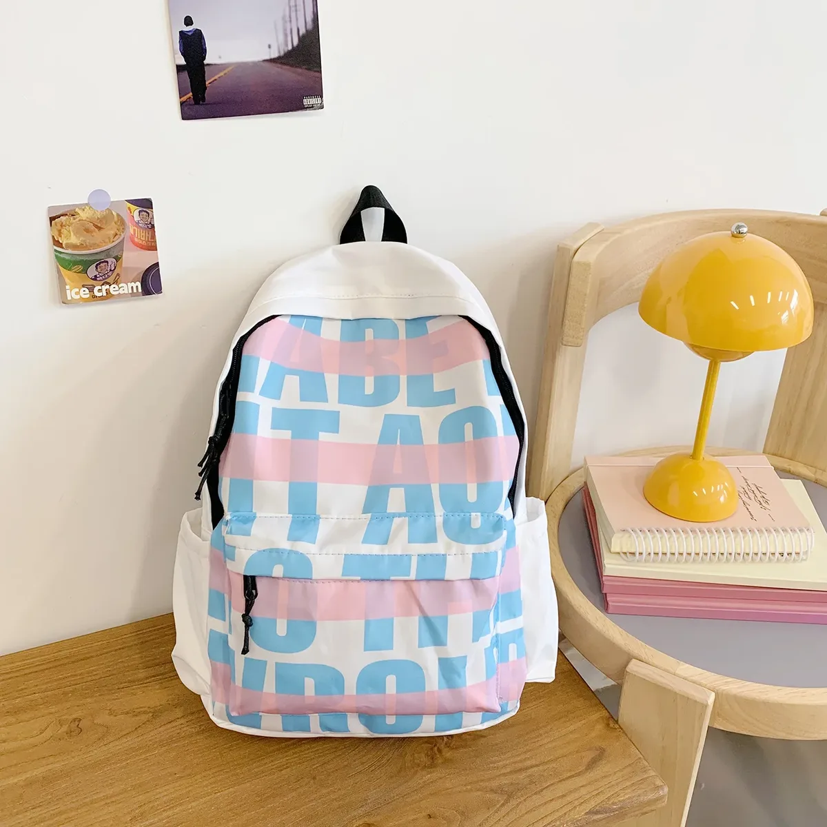 sac à dos scolaire pour femmes, sac à dos tendance avec une grande capacité, adapté aux activités quotidiennes et aux voyages