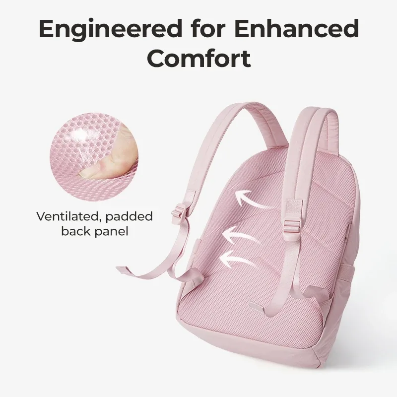 sac à dos scolaire bagsmart pour fille, imperméable, en nylon, grand sac à dos pour ordinateur portable, léger, simple, pour l'université, les voyages et l'école.