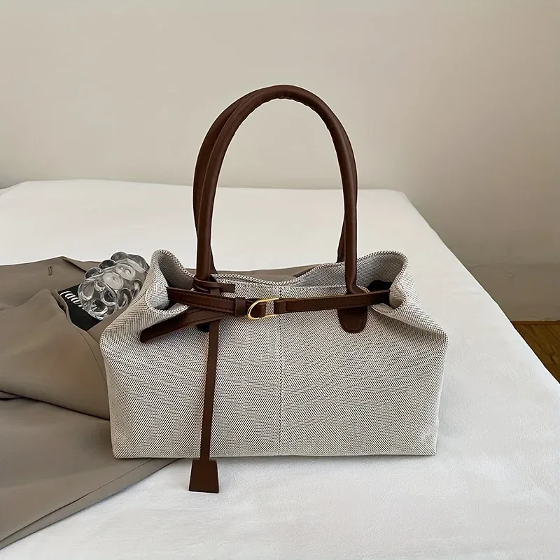 sac fourre-tout rétro de grande capacité pour femmes, sac à main de voyage en matériau durable adapté au fitness, à la natation et au shopping