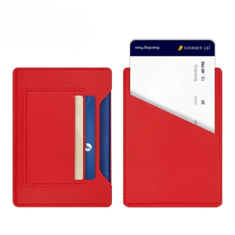 porte-passeport de voyage uni en cuir pu, étui à cartes, housse de protection unisexe, sac de rangement, cadeau