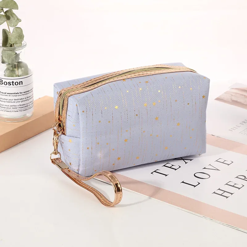 sac de maquillage estampage, sac à cosmétiques de voyage, sacs de maquillage à fermeture éclair, organisateur de cosmétiques, pochette de rangement, trousse de toilette de voyage portable