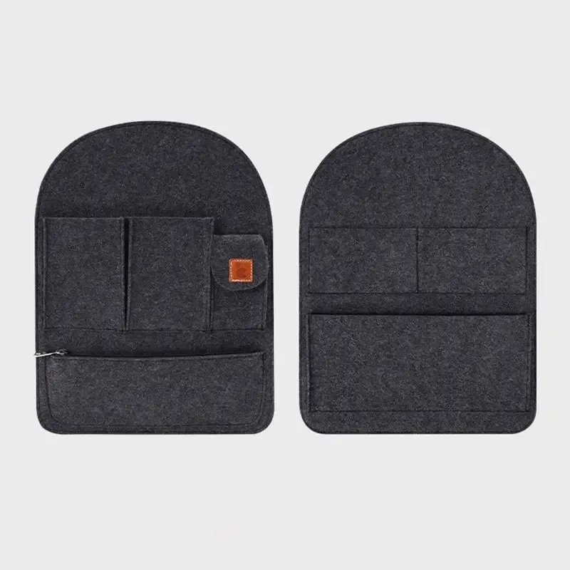 organisateur voyage feutre noir orange accessoires mise niveau sac dos école tri cosmétiques inserts