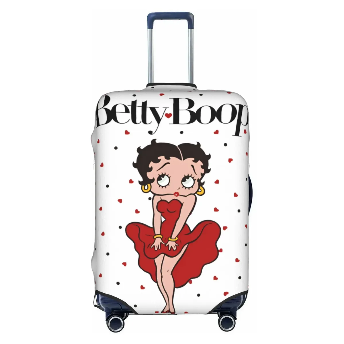 housse de valise élastique personnalisée b-bettys cartoon boop, housse de bagage de voyage classique d'anime pour valises de 18 à 32 pouces