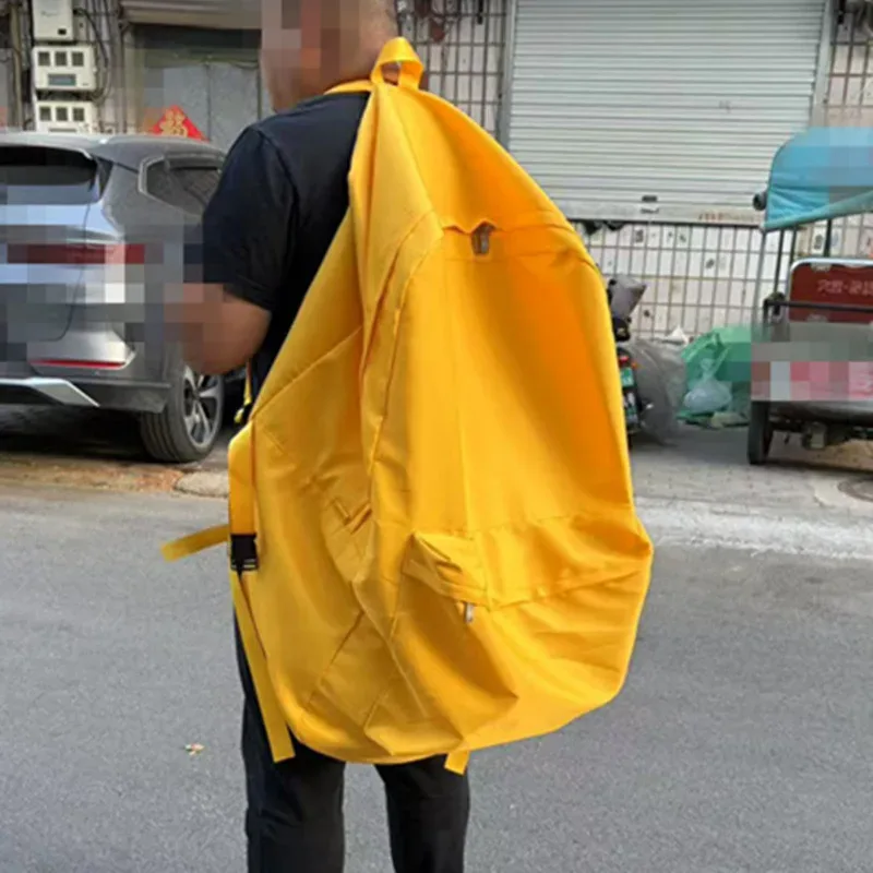 sac dos polyester violet vert bleu rouge jaune rose forme trapézoïdale poches latérales fermeture glissière usage voyage grande capacité