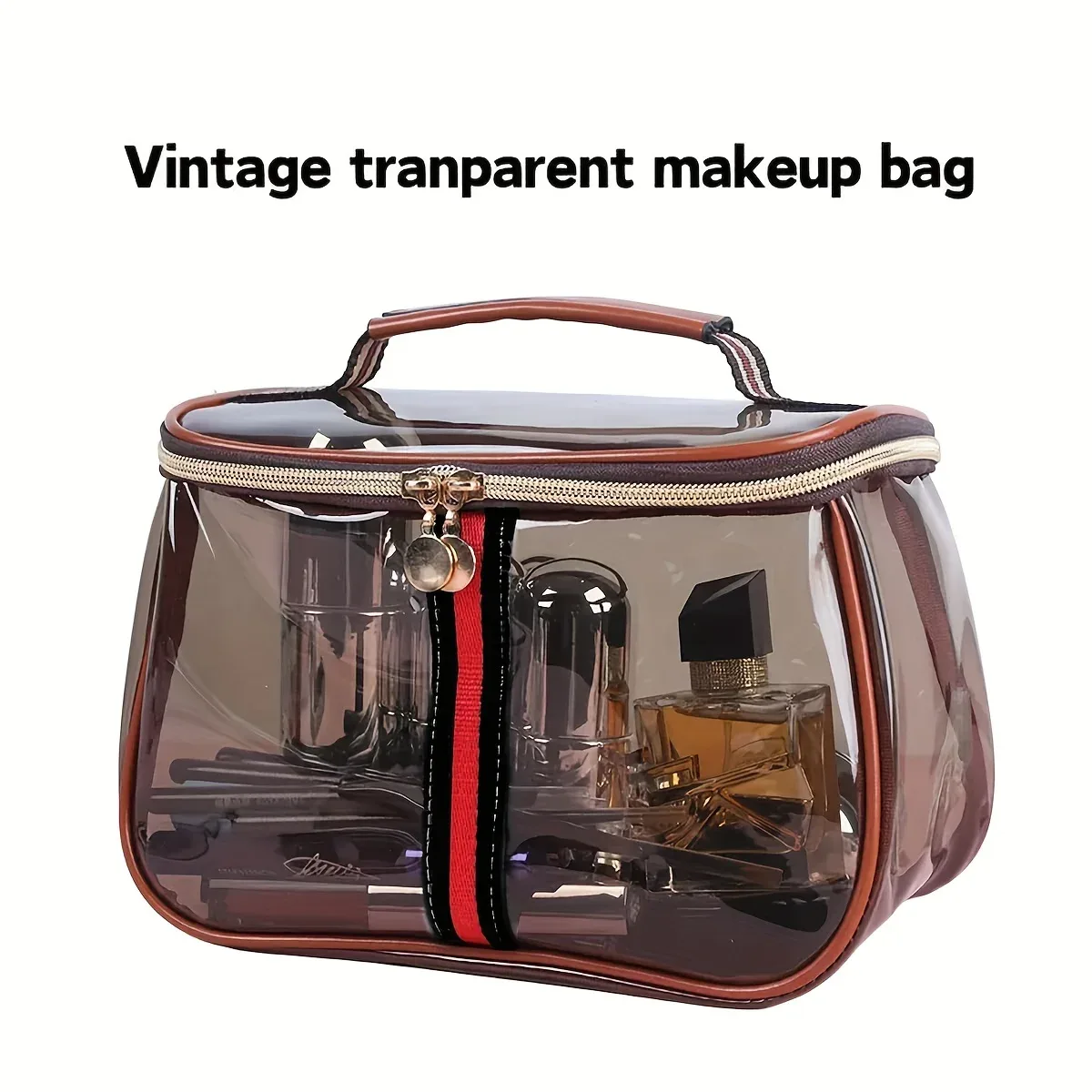 sac de maquillage transparent de grande capacité pour femmes, sac de toilette imperméable pour la salle de sport, sac de voyage portable, boîte de rangement en pvc, forme de boîte, cadeaux