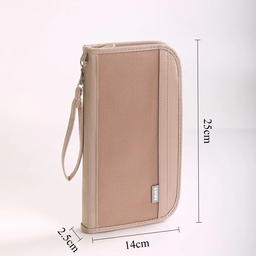 sac de voyage portable multifonctionnel pour passeports avec blocage rfid, sac de passeports familial, portefeuille de voyage étanche, accessoires de voyage