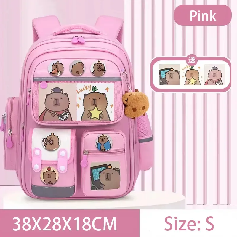 cartable d'étudiant capibara, sac à dos pour enfants de grande capacité. sacs de livres de retour à l'école pour filles et garçons