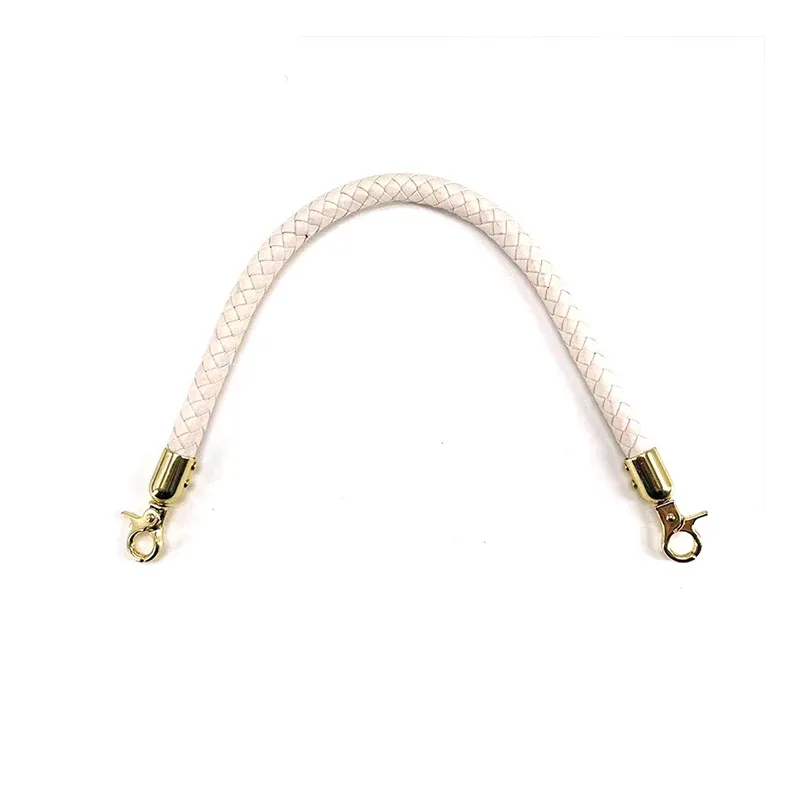 poignées en corde tressée en cuir pu 30/40/60cm, pour sacs à main, sangle de sac à bandoulière, accessoires de sac de bricolage pour sacs, boucle à crochet en alliage métallique