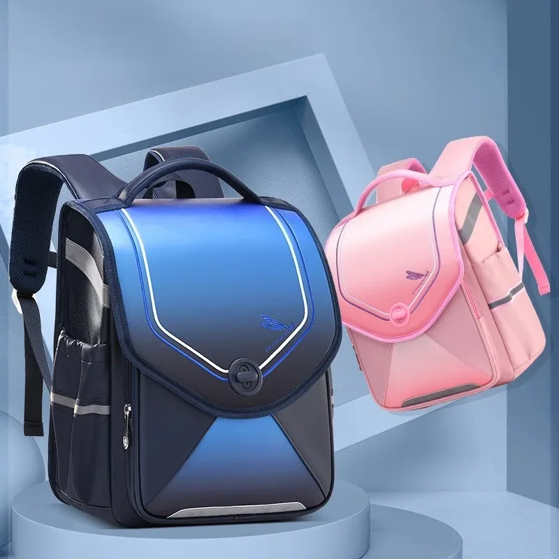 Cartable japonais pour élèves du primaire, sac à dos de luxe pour enfants, sac de livre à rabat en PU, cartables de grande capacité, sac à dos d'école étanche