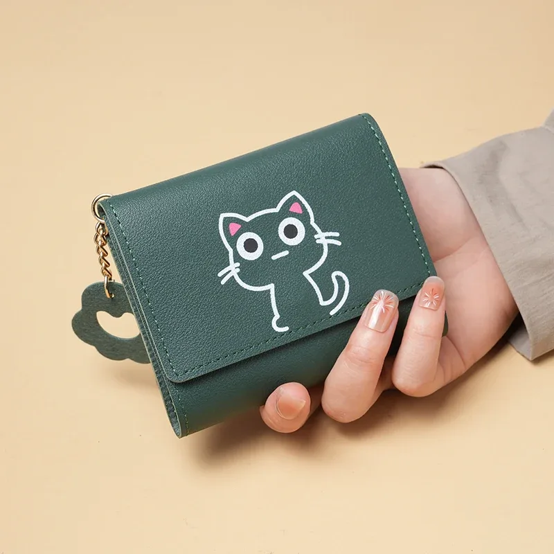 nouveau sac à main de style court femme mode petit étudiant poche sac à main mignon grande capacité multi-carte portefeuille
