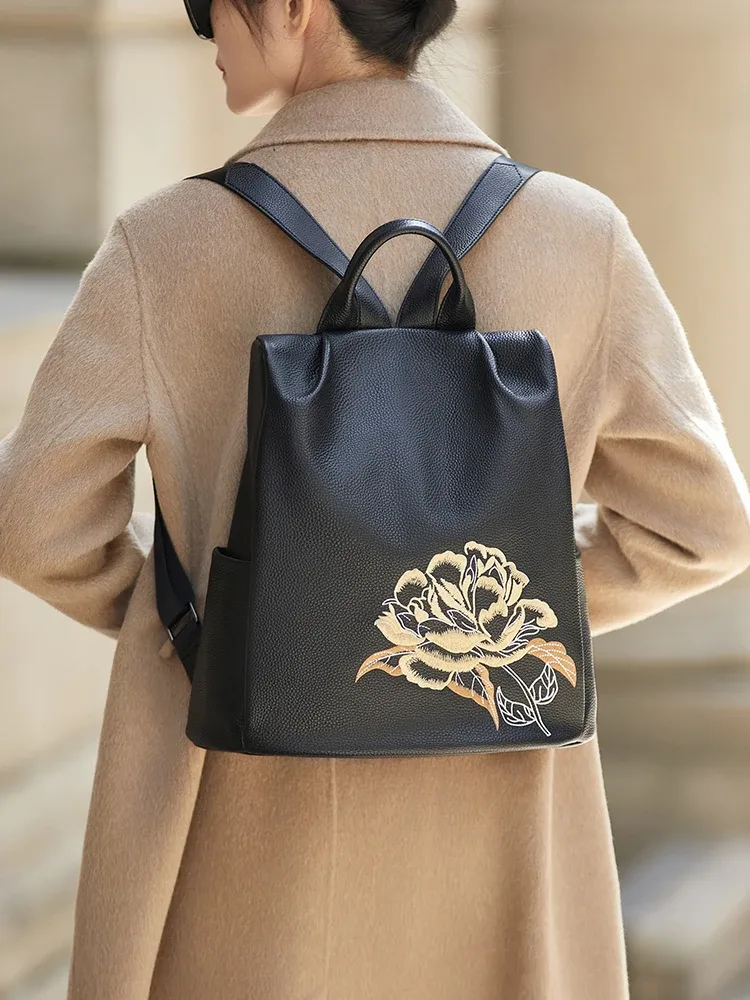 sac à dos en cuir pour femme zooler 2026, cuir pleine fleur 100% véritable, sac à dos tendance, sac de voyage, sac d'affaires pour filles # yc702