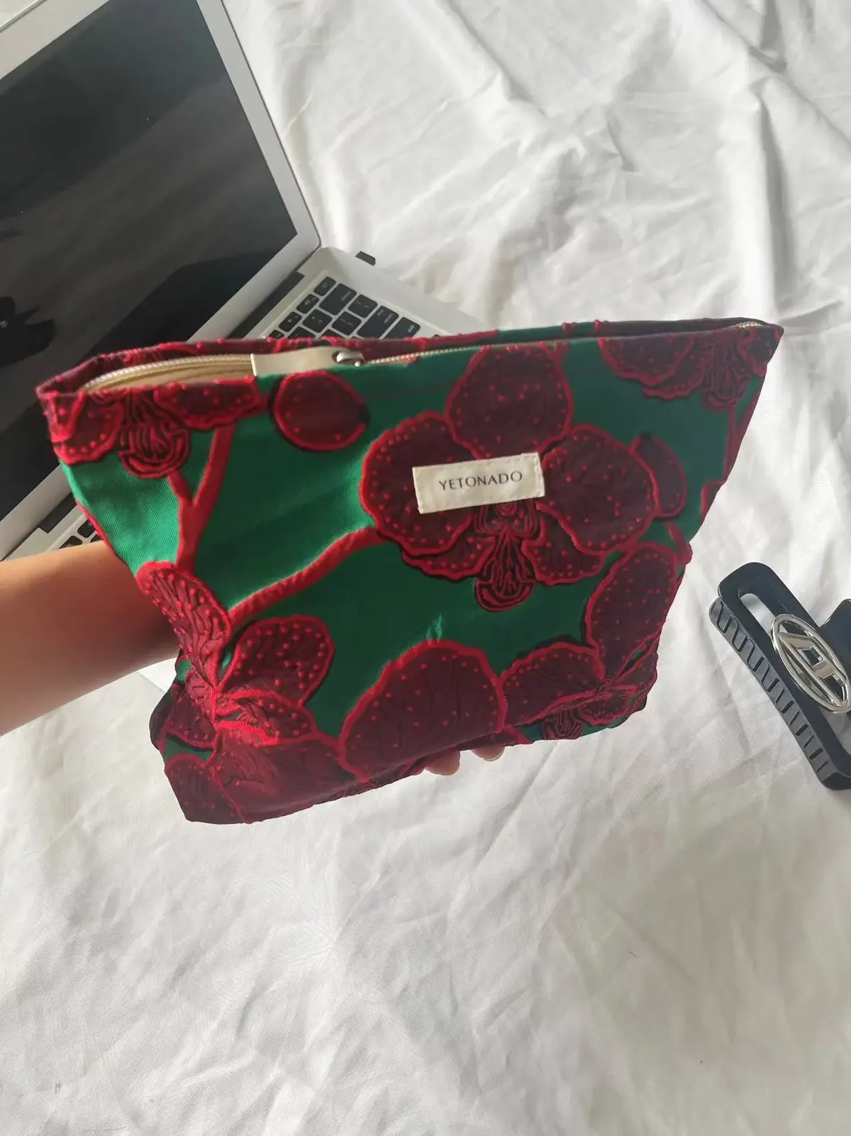 l/m/s rétro sacs de maquillage à fleurs femmes sac à cosmétiques grande capacité pochette de maquillage organisateur de voyage trousse de toilette pochette extérieure