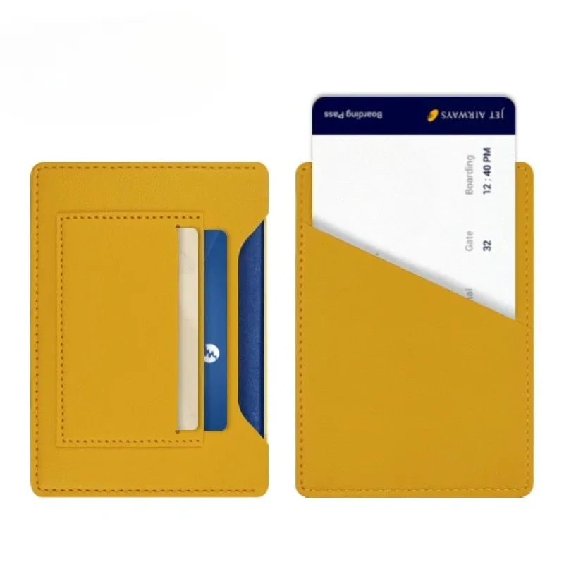 porte-passeport de voyage uni en cuir pu, étui à cartes, housse de protection unisexe, sac de rangement, cadeau