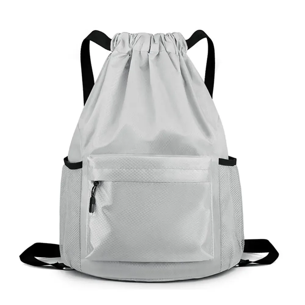 nouveau design extérieur double épaule sac à dos simple couleur unie étanche cordon sac à dos mode