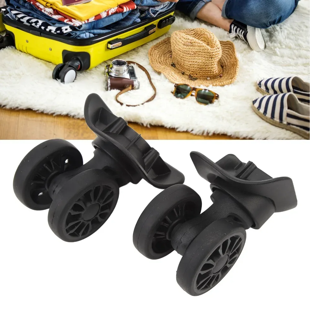 1 paire de roues de rechange abs pour bagages, légères, installation facile, roulettes universelles pour valises, roues de rechange silencieuses pour bagages