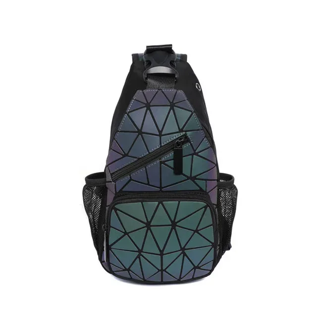 sac à dos géométrique lumineux à paillettes pour femmes, sac à dos d'école pour adolescentes, mochila feminina 2024