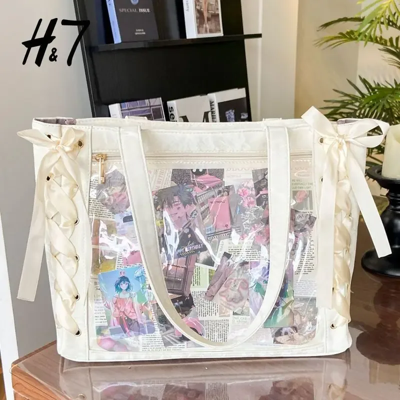 nouveau polyvalent mode ruban itabag grande capacité vert grand alimentaire anime millet sac quotidien une épaule sac fourre-tout