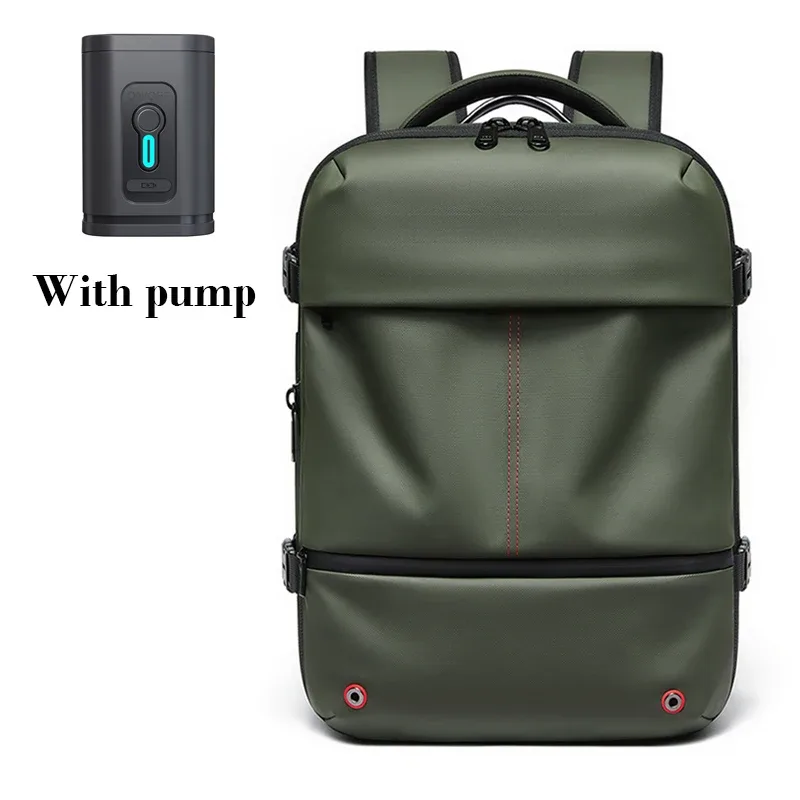 sac à dos de voyage décontracté 16 pouces, sac à dos pour ordinateur portable à compression sous vide, sac à dos scolaire avec port de charge usb, sac à dos de randonnée et d'affaires extensible
