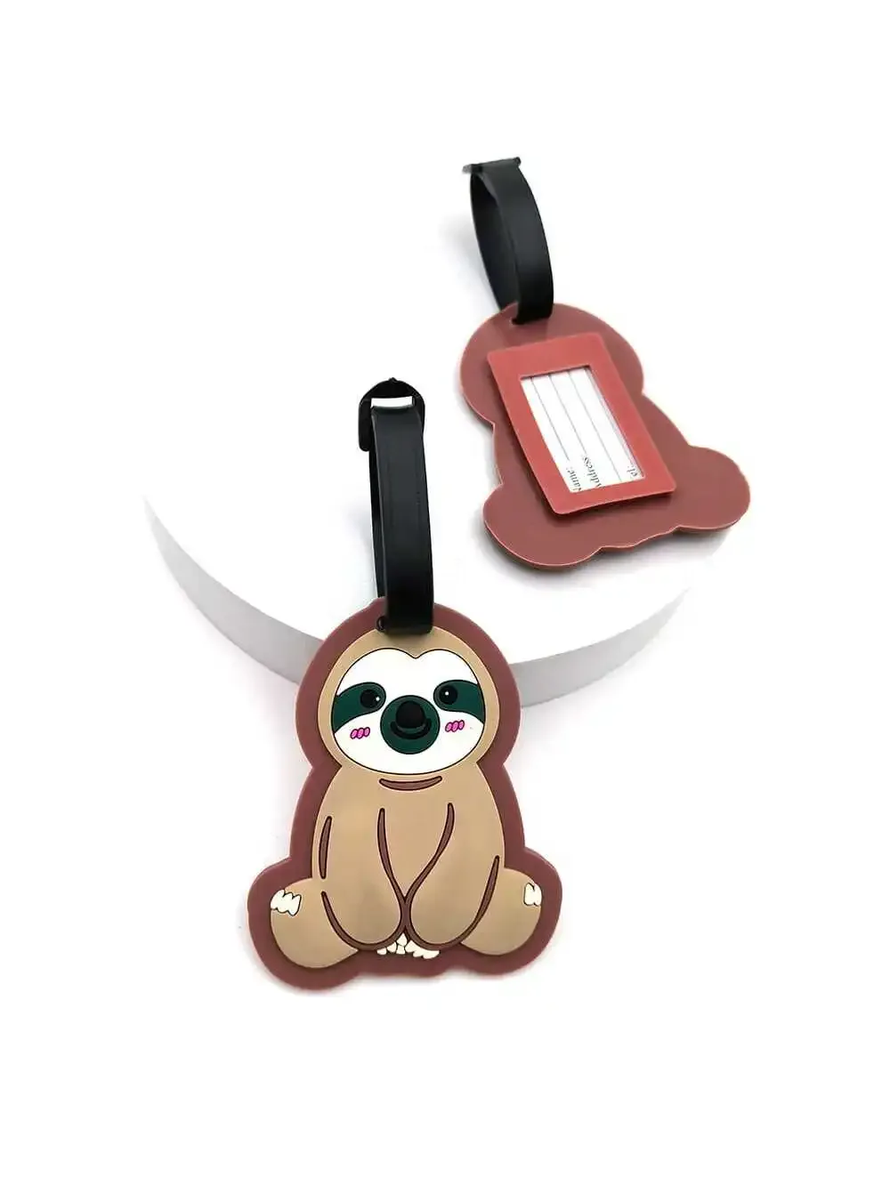 étiquette de bagage en forme d'animal mignon, 1 pièce, étiquette d'aéroport, prévention des pertes essentielles de voyage, étiquette suspendue unisexe