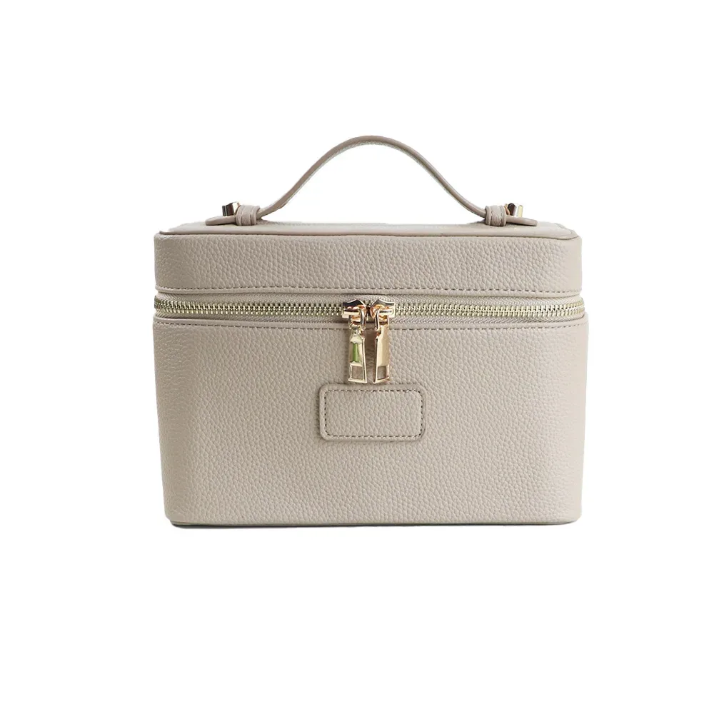 nouvelle trousse de voyage portable en cuir pu grande capacité pour femmes, trousse de maquillage et cosmétiques personnalisable avec logo