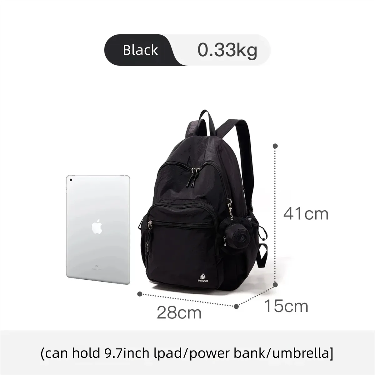 sac à dos pliable grande capacité pour femme fouvor 2026, léger, tendance, pour voyage en extérieur, randonnée, sac à dos décontracté 3059-13