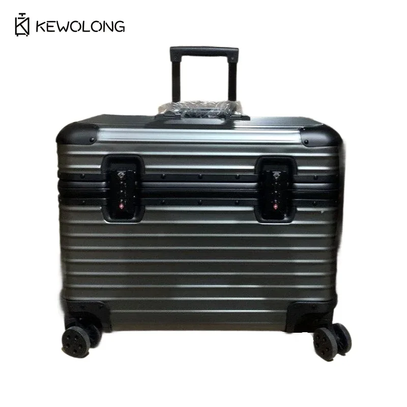 valise en aluminium à coins arrondis, bagage à main rigide à ouverture par le haut avec roulettes à 360 degrés ° roues pivotantes, chariot de photographie gearphotography
