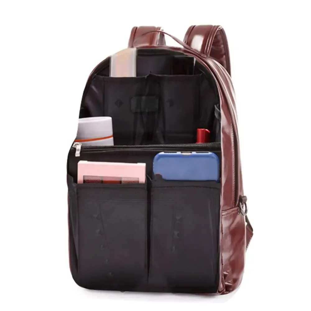 sac dos organisateur leger tissu oxford cloth black navy blue pink light blue gray pink stripe navy stripe voyage école travail