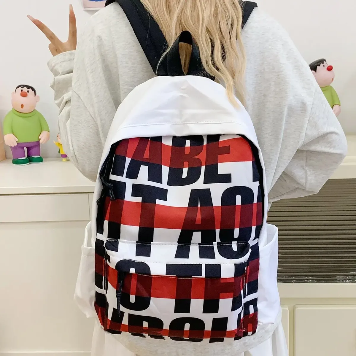 sac d'école de voyage pour femmes, sac à dos à la mode avec une capacité spacieuse, adapté aux activités quotidiennes et aux voyages